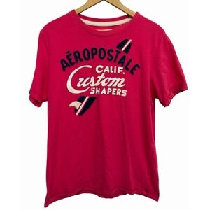 Y2K Aeropostale Shirt Mens Large‎ Short Sleeve Embroidered Graphic Logo Skater